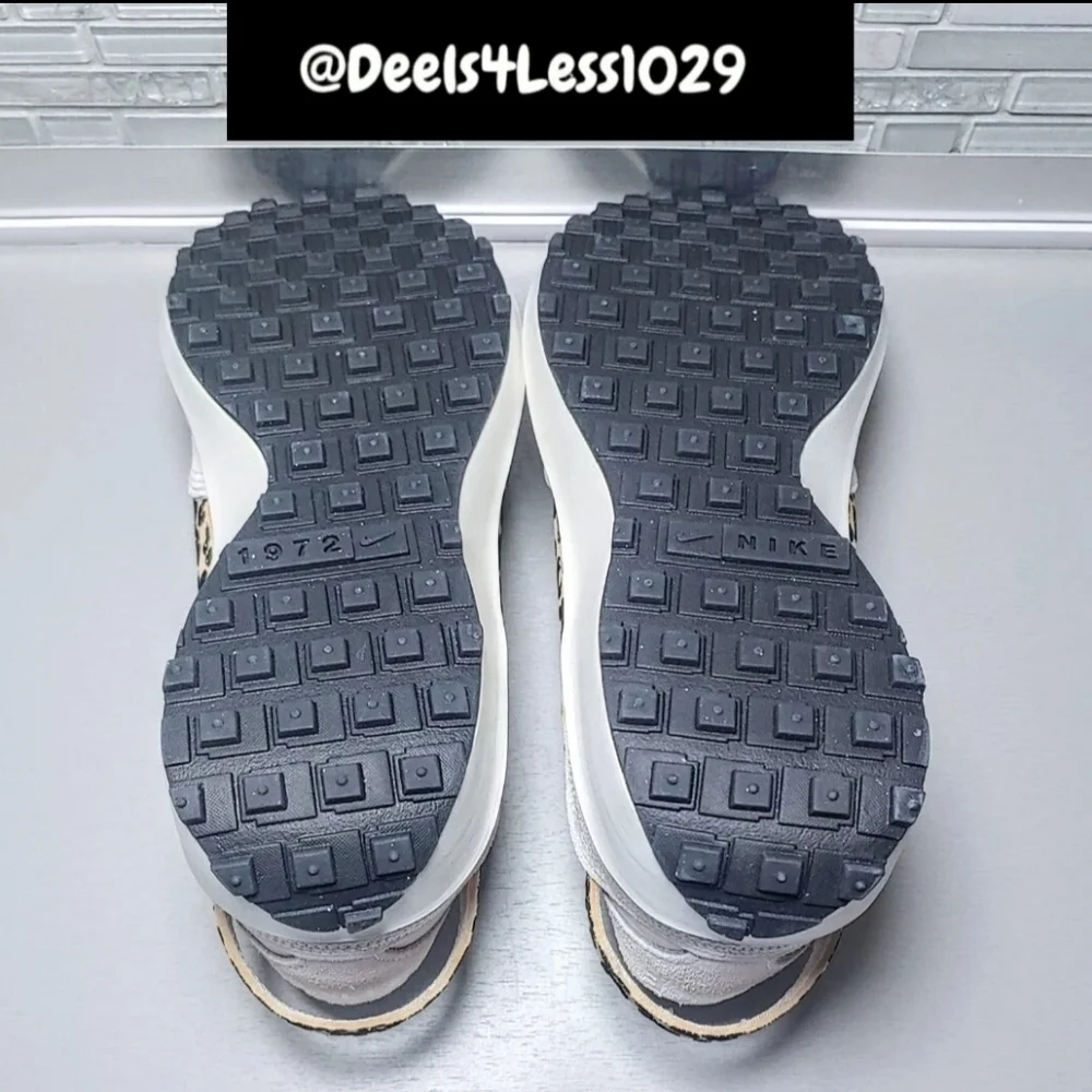 Nike Waffle Debut Leopard Womens Sail Sesame Black
